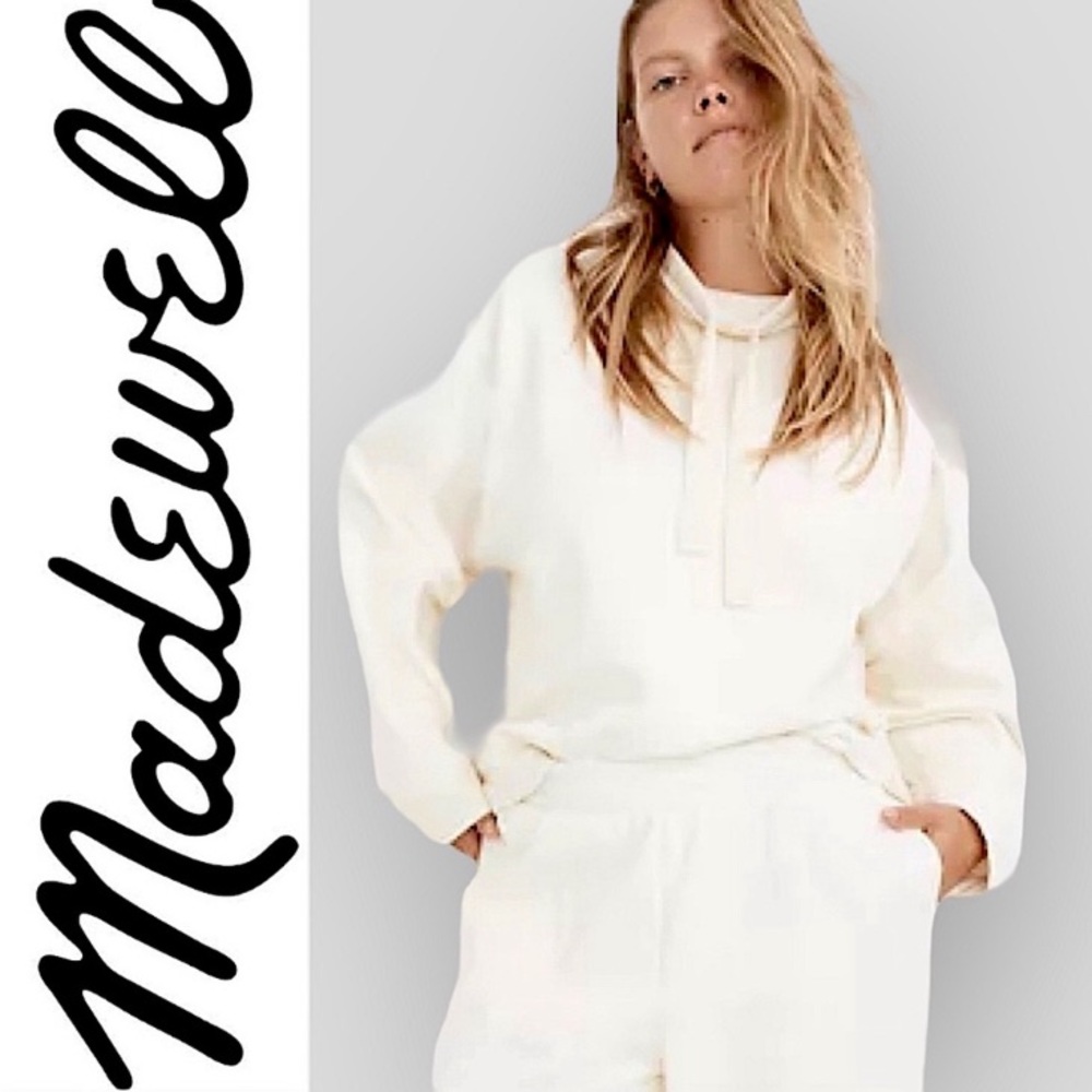 NWOT Madewell Super Comfy Organic MWL Line Cream Sweatshirt Size Small